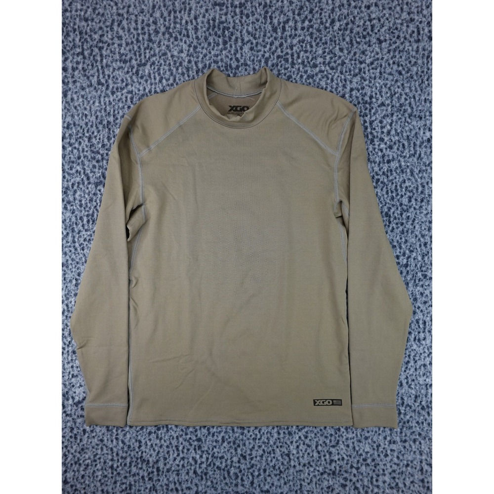 XGO Phase 4 Base Layer Men Small Tan Long Sleeve Mock Neck Acclimate Dry